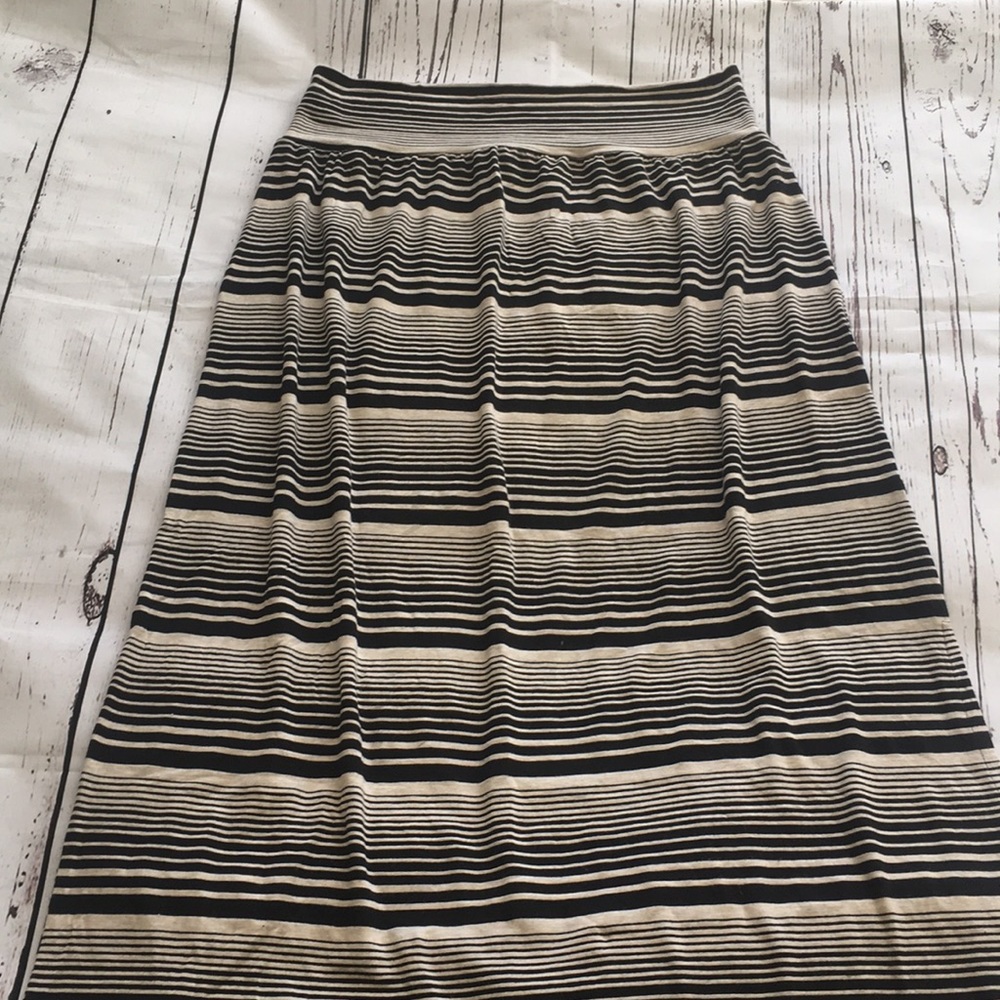 Black & Cream Maxi Skirt
